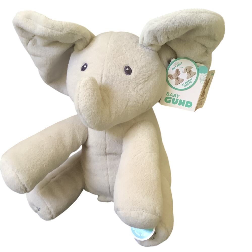 Baby Gund Flappy The Elephant - Ears Move - Sing! - Play! NWT Press Feet to Play